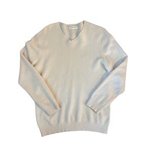 Lanpulux Off-White V-Neck Sweater